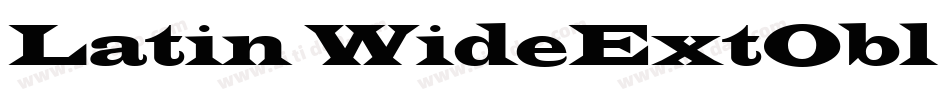 Latin WideExtObl Normal字体转换